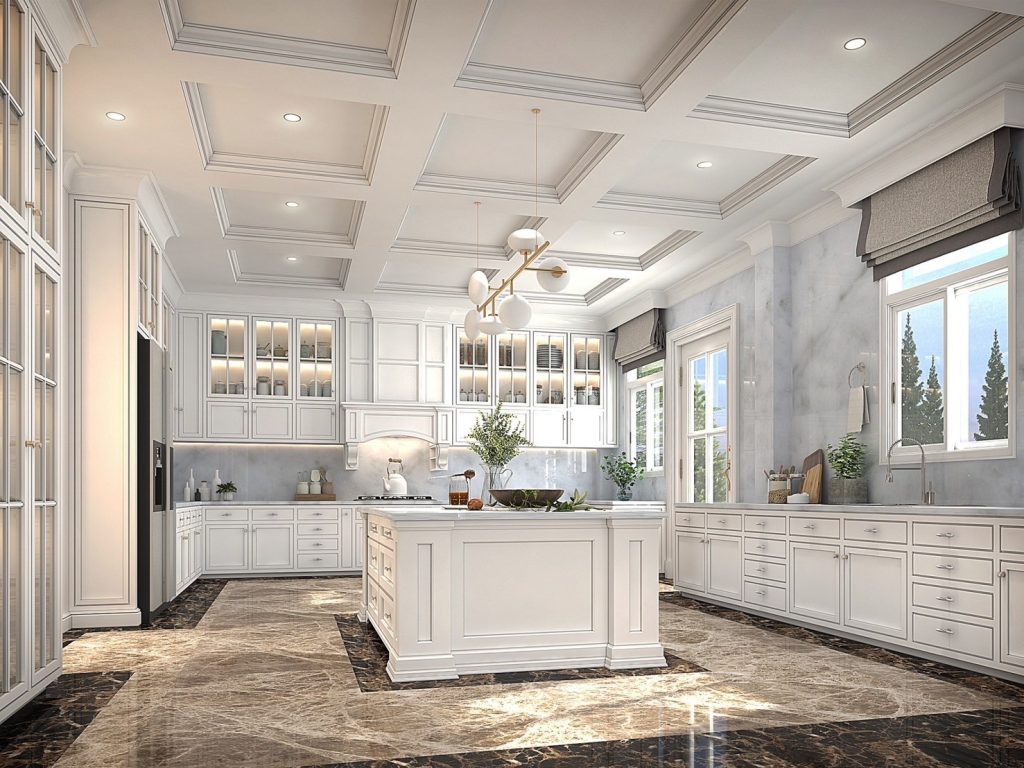 white kitchen minimal interior design style