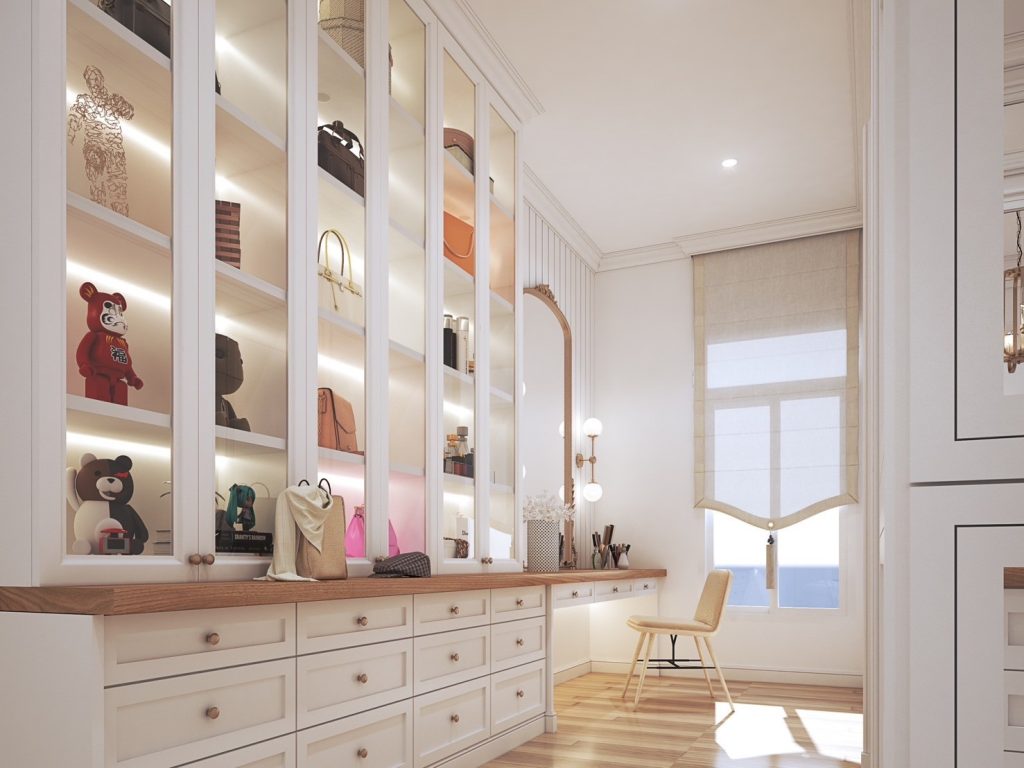 clean scandinavian interior design style for a wardrobe