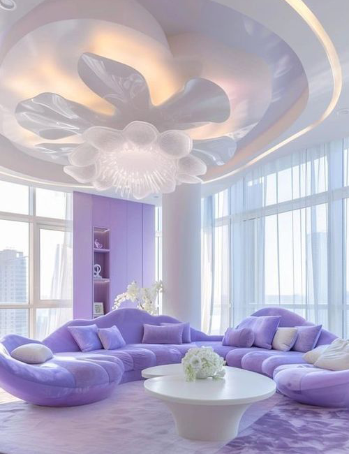purple interior design