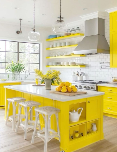 yellow interior design